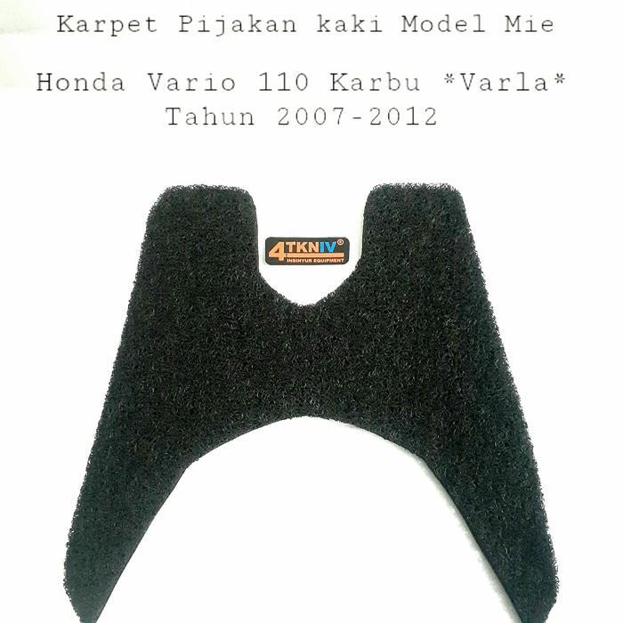 Pijakan kaki / Karpet Model Mie Honda Vario 110 Karbu 2007-2012 Hitam