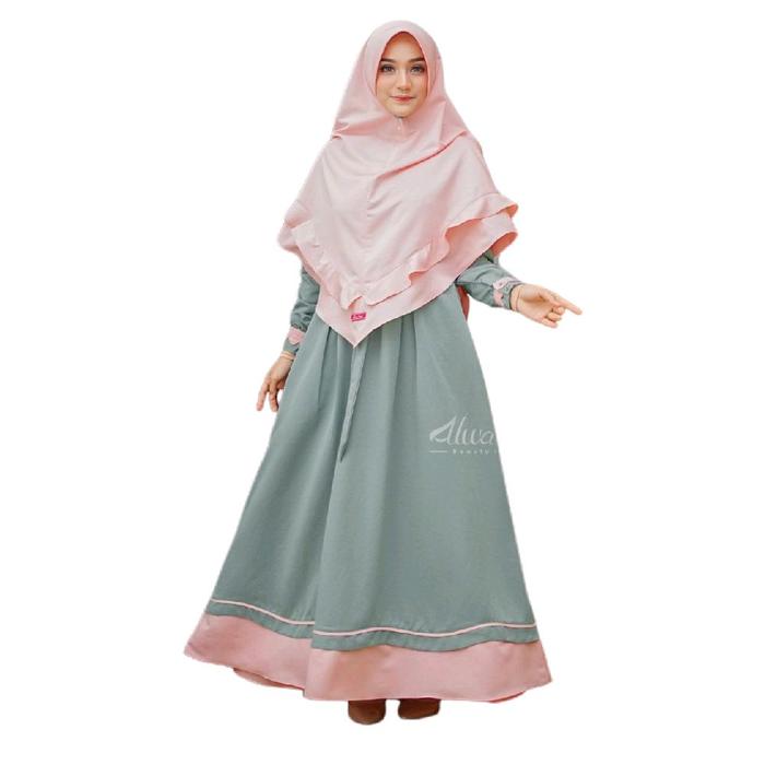 Alwa Hijab Gamis Syari Elena Dress Cantik dan Elegan Muslim