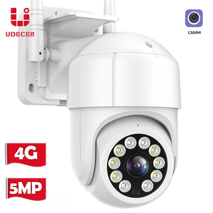 4G SIM Card IP Camera 5MP PTZ WIFI Camera Outdoor Wireless CCTV