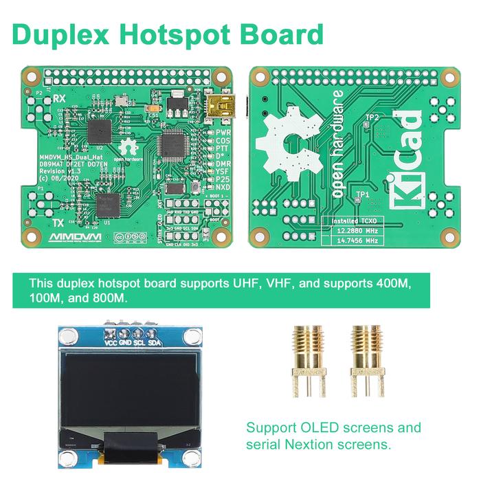 MMDVM Duplex Hotspot Board with OLED Display DMR P25 D Star Mini