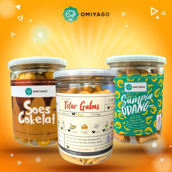 Omiyago Paket 3 Cemilan Sumpia / Soes Cokelat / Gabus Keju