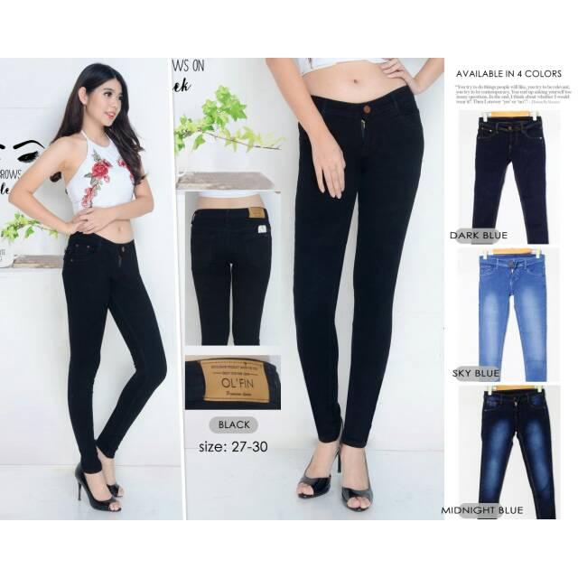 Celana Soft Jeans OL'FIN SIZE 27-38