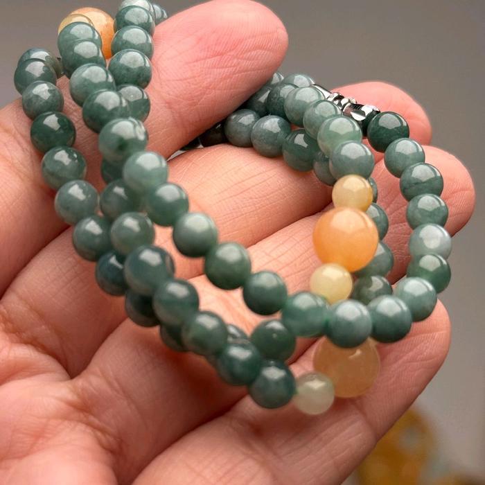 kalung giok asli burma bluewater batu natural asli sertifikat