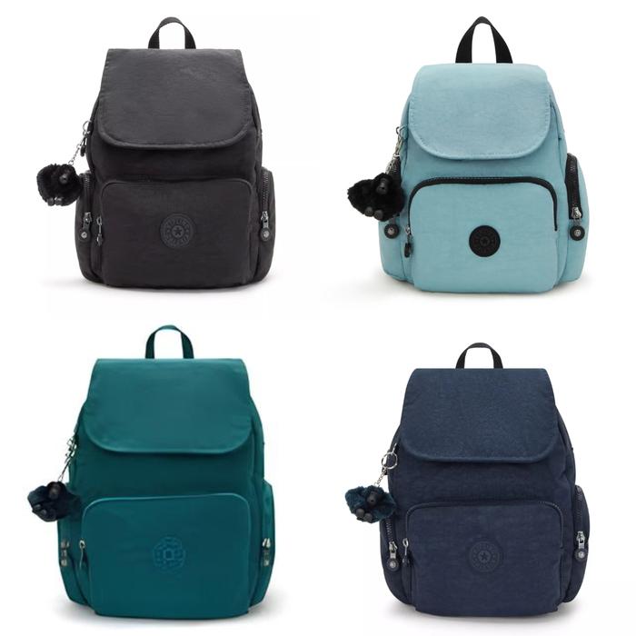 Kipling City Zip Mini Backpack with Adjustable Straps Original Tas Wanita sehari-hari kerja sekolah