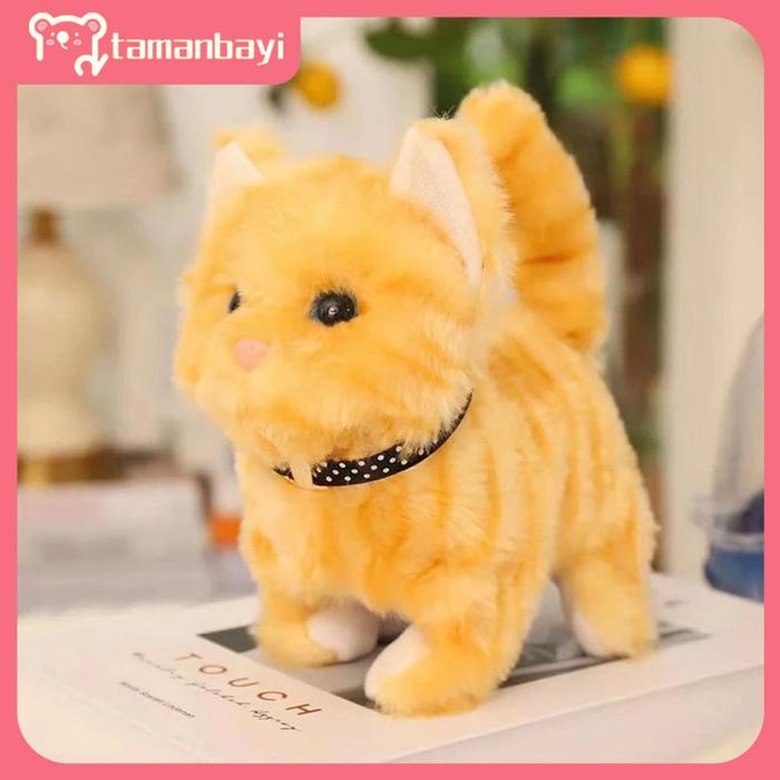 【COD】Mainan Boneka Kucing Bisa Bersuara Dan Berjalan/ Mainan Boneka Kucing Bergerak/ Mainan Mewah Li