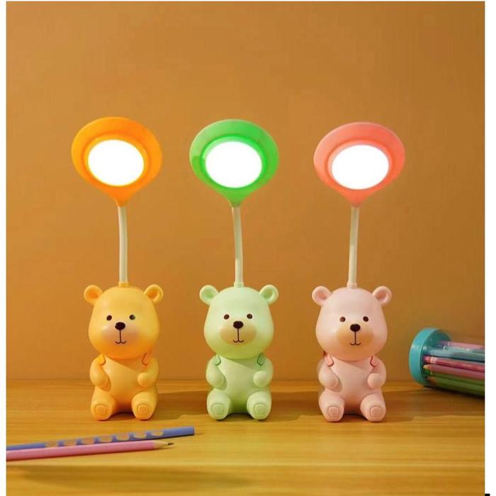 Lampu Meja Belajar Beruang Bear - Lampu Tidur Lucu LED - Lampu Belajar - Lampu Multifungsi - Lampu M