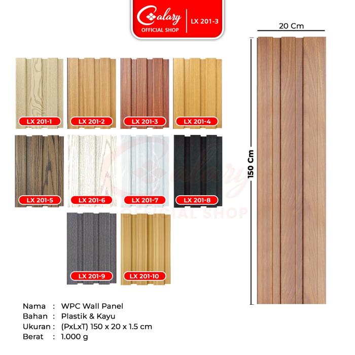 CALARY Wallpanel Wood Panel WPC Panel Wood Wall Panel Kisi Kayu Premium Composite Minimalis 201-3
