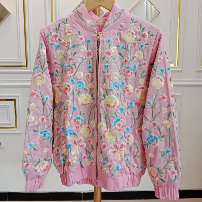 Jaket Silk Bomber Bordir | Livyla Bomber Collection