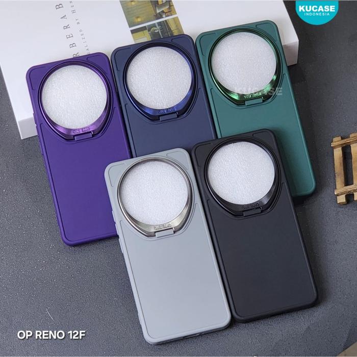 Case Oppo Reno 12F Case Flannel Standing Ring kamera - Kucase