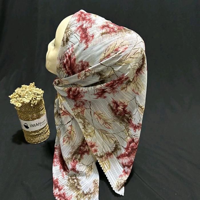 hijab dobby mhotif imah scarf premium berbahan waffle dobby berserat kotak lembut dn mewah size 110x