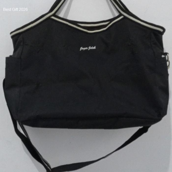 joger jelek tote sling bag/tas cewek kerja hitam/tas minggat/tas besar nilon | Kekinian