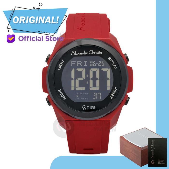 Jam Tangan Pria-wanita Digital Alexandre Christie 9342MH AC9342 AC 9342 MH 9342 MHRIGBARE Original G
