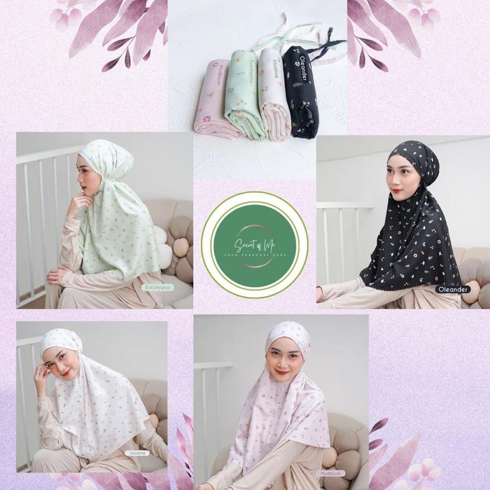 Bergo Hijab Instan Motif Bunga Kecil
