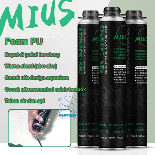MIUS Styrofoam Pu foam Polyurethane Sealent expanding foam cair pembuat paludarium terarium aquarium