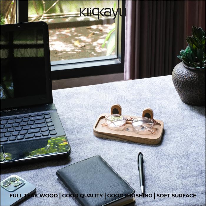 Kliqkayu Glasses Holder Cat Series || Tempat Kacamata Kayu Jati
