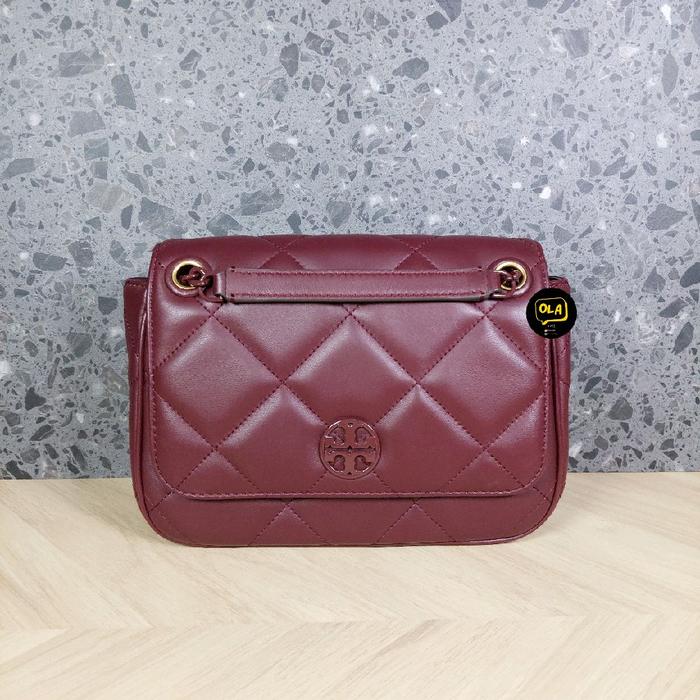 TB Willa Small Shoulder Bag - Claret