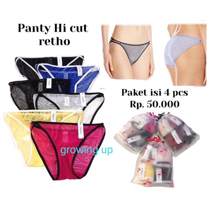 Panty Travel Hi cut Retho(paket 4 pcs)