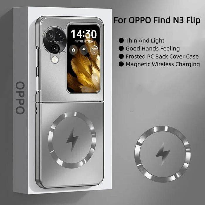Untuk OPPO Cari N3 Flip N3Flip N2 Flip Case Thin & Light Magnetic Wireless Charging Matte Frosted PC