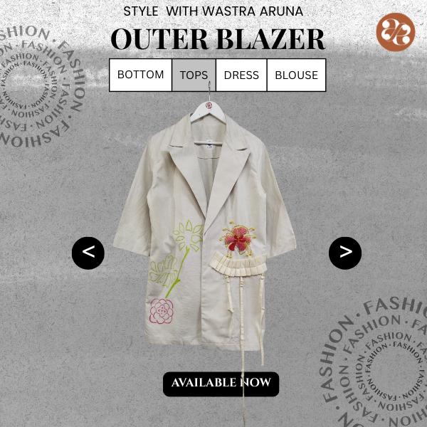 NEW SALE Outer Jas Blazer Linen | Top Jas | Aruna
