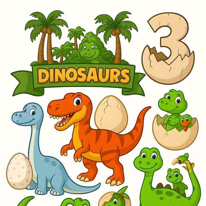 1 lusin cake topper dinosaurus