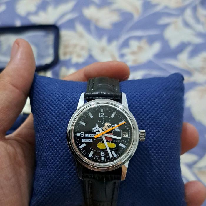 jam tangan bradley watch disney mickey mouse limited edition manual wind automatic seiko alba citize