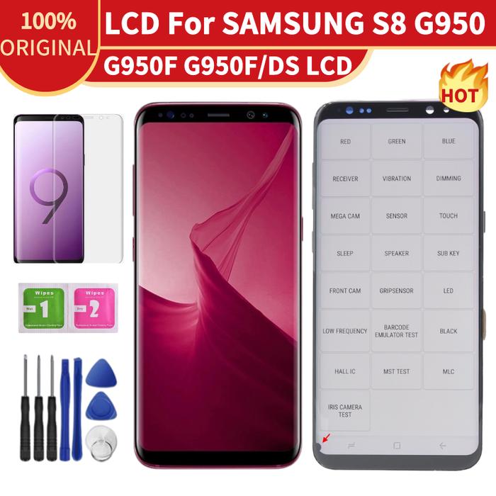 100% Original AMOLED S8 LCD For Samsung Galaxy S8 LCD Display G950