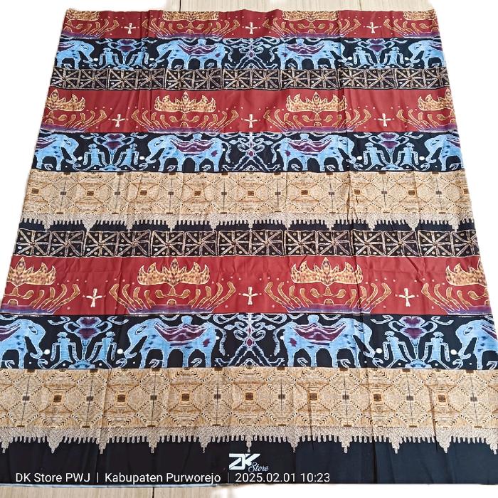 Sarung printing sublime pria wanita couple motif tapis Lampung Sumatera bahan Katun Evoa Dewasa Musl