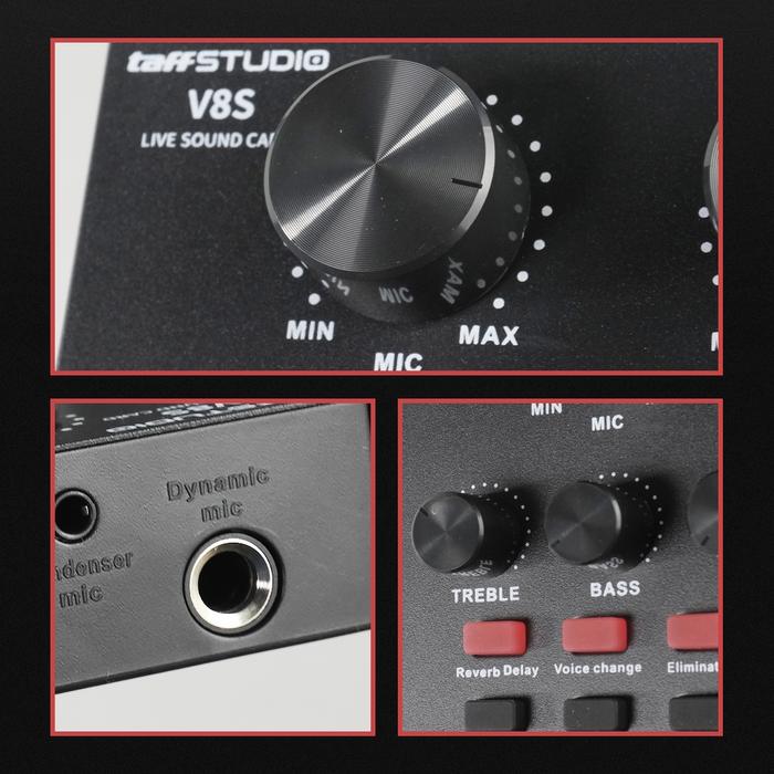 TaffSTUDIO Bluetooth Audio USB External Soundcard TFSK07BK - V8S - Black