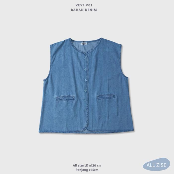 Vest soft denim vest denim vest