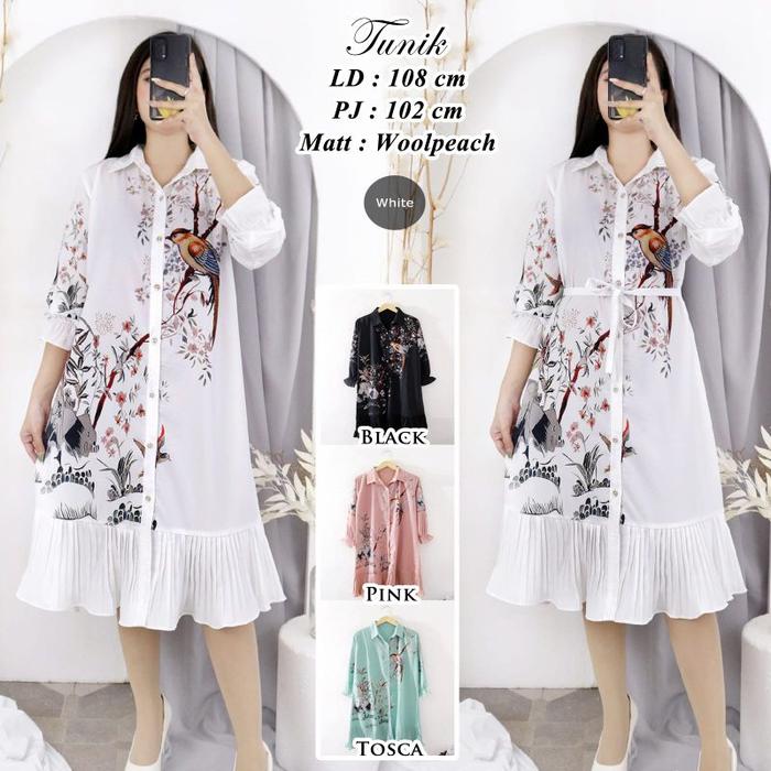 #A14 Tunik Plisket Woolpeach Import