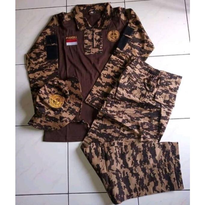 SERAGAM PDL PRAMUKA LORENG*BDU* GRATIS TOPI*
