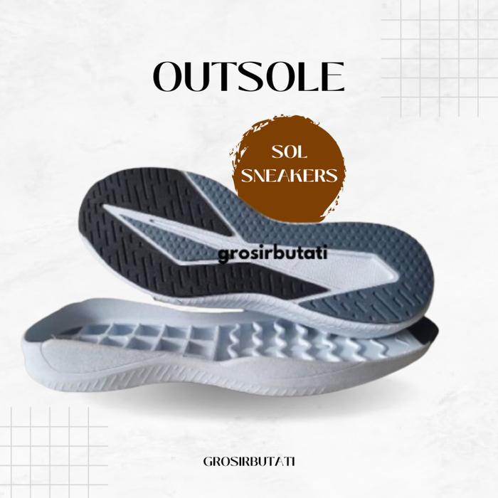 Outsole Sepatu Sneakers Pria Balenciaga 3 Warna Putih Abu Hitam - Outsole Running Ringan Dipakai