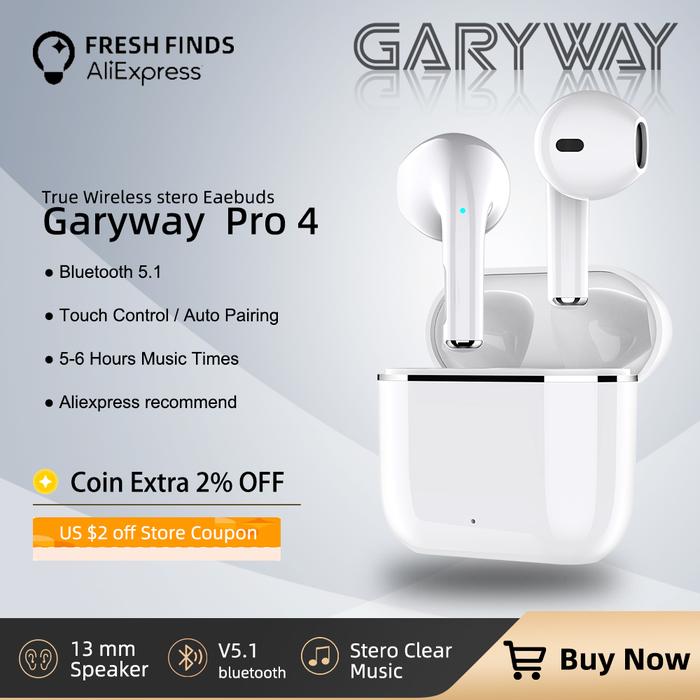 Garyway Pro 4 Wireless Bluetooth Earphone TWS Earbuds Long Standby