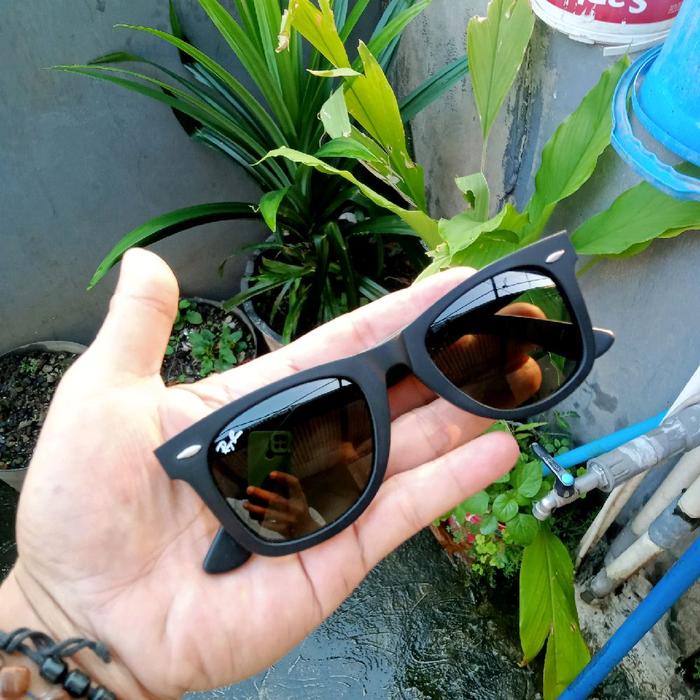 RAYBAN VINTAGE WAYFARER BLACK DOP size 50-22 Sunglasses Kacamata Eyewear
