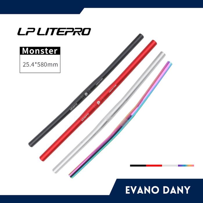 Stang Litepro Monster Sepeda Lipat Roadbike Aluminium Alloy Handlebar Litepro Monster 25.4x580