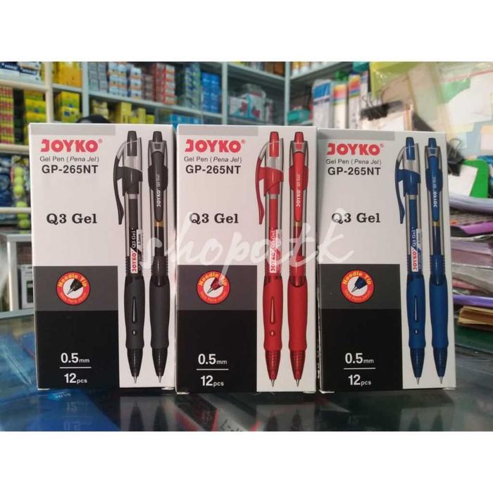 [ PACK ] Pulpen Ballpoint Gel 0,5 MM - Joyko GP-265 NT Q3 Gel MURAH!