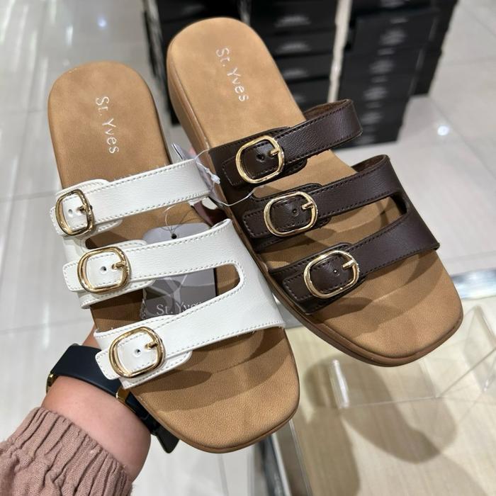 sandal wanita flat sol 2cm ST.YVES ori i26