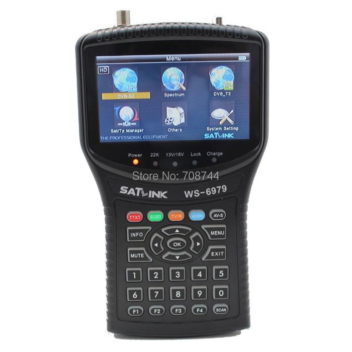 Satlink WS-6979 DVB-S2 & DVB-T2 Combo Digital Satellite Finder Meter