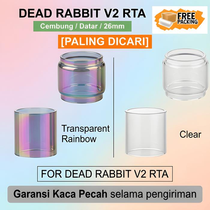 MEGA SALE Kaca Dead Rabbit V2 Straight Replacement Glass