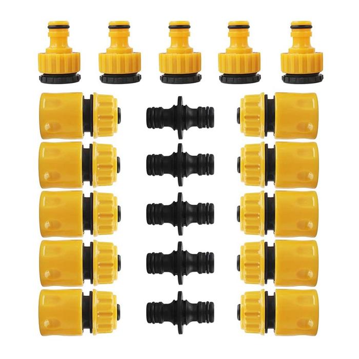 20 Pcs Garden Hose Connector Set Connector Hose End Connector Double Hose Connectors Extender Hose Q