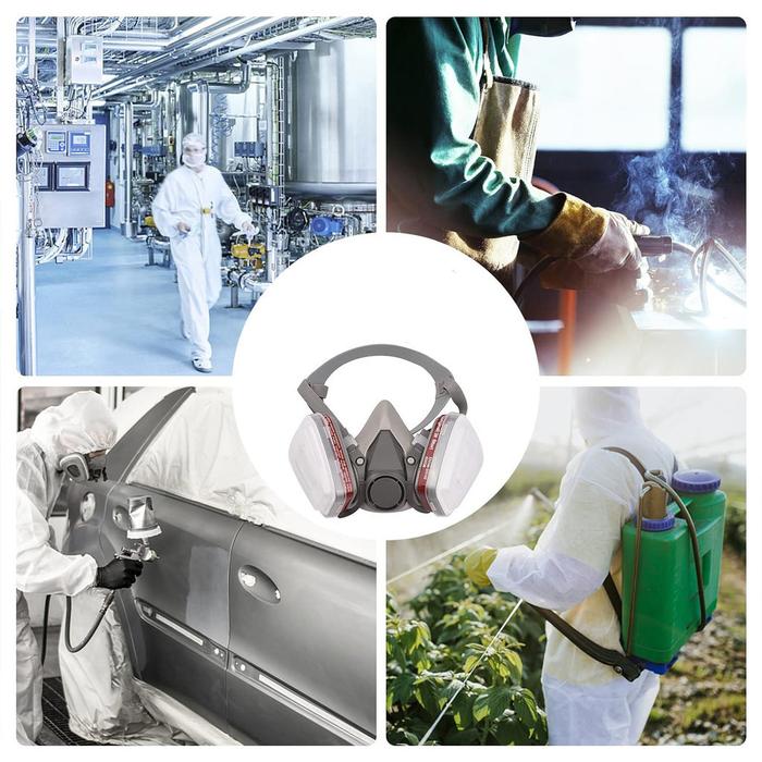 Masker Gas Half Mask Respirator KN95 - 6200