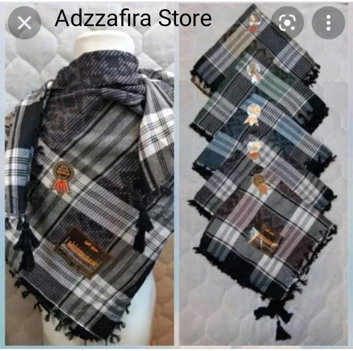 Grosis Isi (10)Pcs Sorban Arab Multazam Motif Songket Original Segi 4 - Sorban Kashmiri Laki-Laki Mu