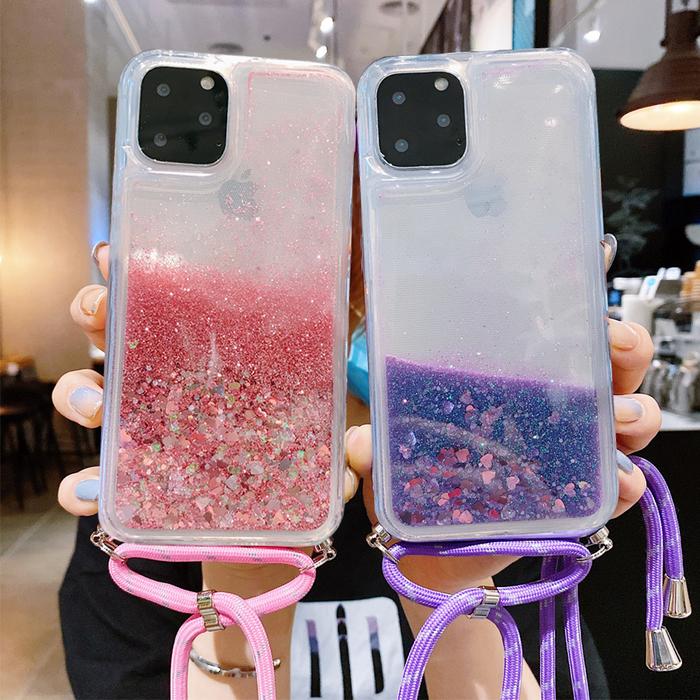 Strap Liquid Phone Case for OPPO Reno 5 6 7 Find X3 X5 Lite Realme 9i