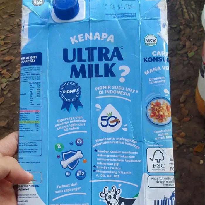 Wadah Bekas Susu UHT Ultra Milk Gepeng