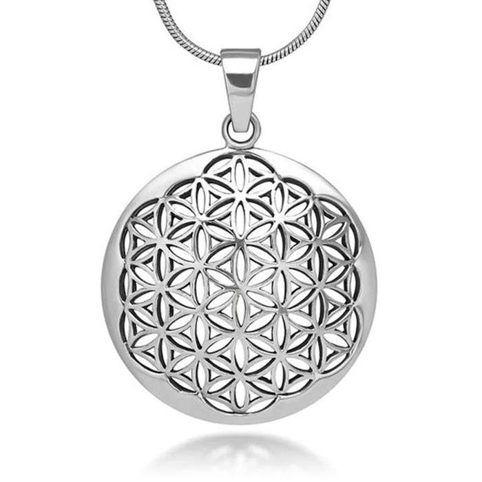 My Shape Flower of Life Mandala Necklace for Women Pendant Sacred Geometry Aesthetic Choker Fashion