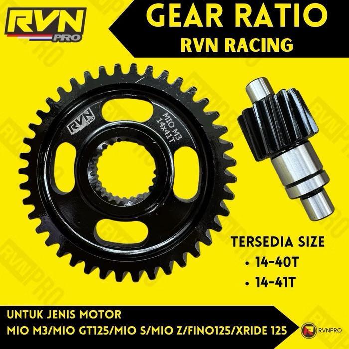 GEAR GIR GIGI RATIO RASIO MIO M3 MIO GT FINO FI 125 SOUL GT 125 - XRIDE 25 MIO Z RVN RACING 14/40 14