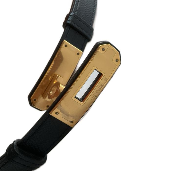 Hermes Kelly Belt 18mm Epsom Noir GHW