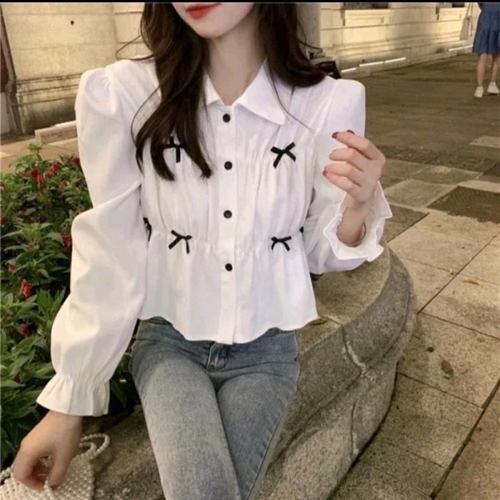 CLEA BLOUSE PLTA COQUETTE KEMEJA KERUT PLTA WANITA