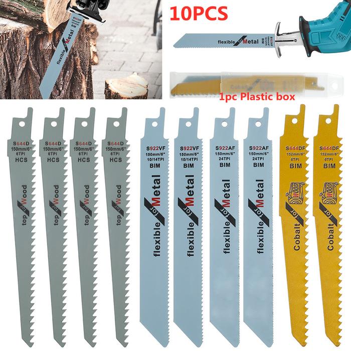 10pcs Reciprocating Saw Blades JigSaw Blade Handsaw Multi Saw Blade