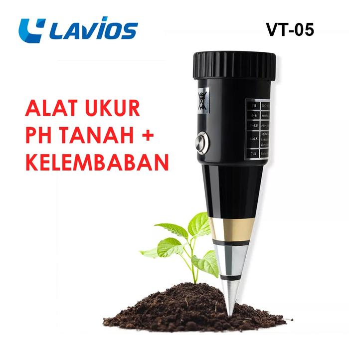 PH Meter Tanah Kelembaban / Alat Ukur PH Soil Meter Tester Lavios VT-05
